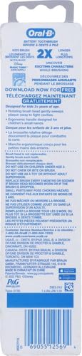 Oral-B Kids Battery Power Electric Toothbrush Featuring Disney's Frozen for Children and Toddlers Age 3+, Soft (Characters May Vary), Pack of 4