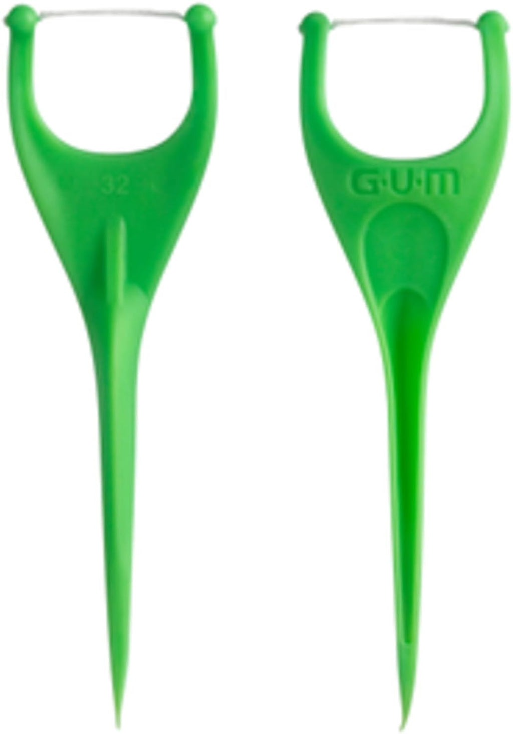 GUM Angled Clean Dental Floss Picks, Fresh Mint Flossers, 75 Count (4 Pack)