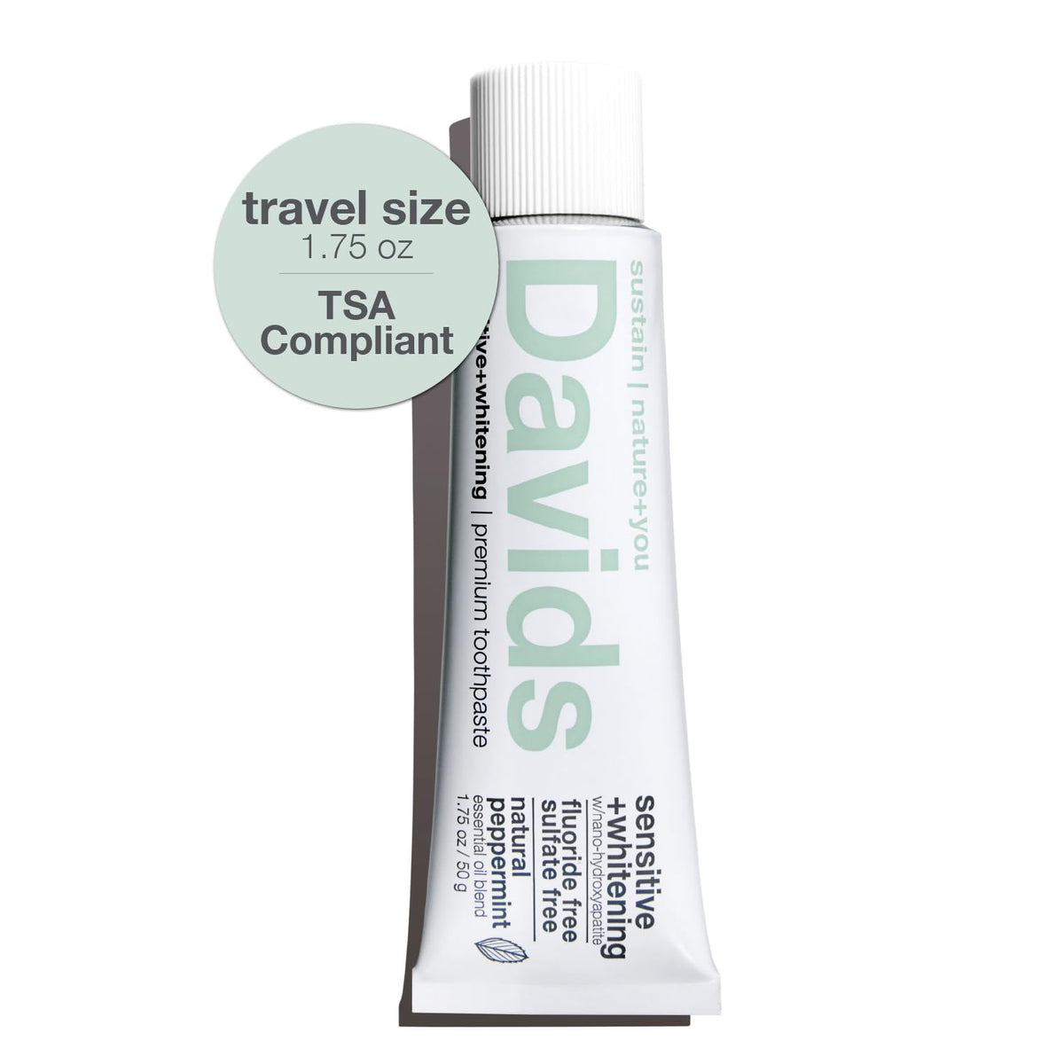 Davids Nano Hydroxyapatite Whitening Enamel Health SLS Free Peppermint 4oz