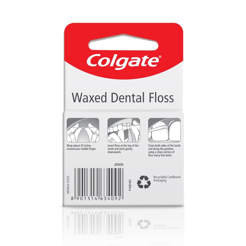 Colgate Charcoal Dental Floss, Mint - 2pk