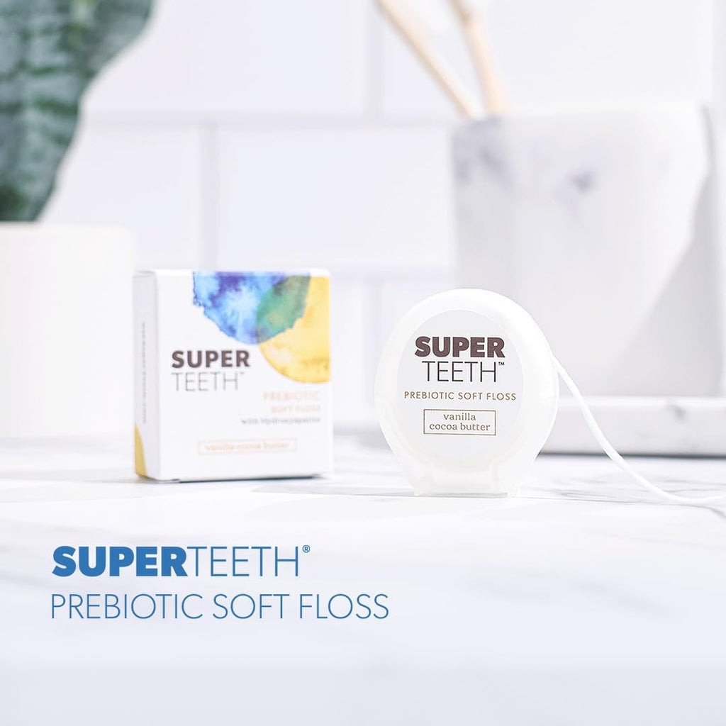 SuperTeeth Expanding Soft Dental Floss with Hydroxyapatite - Vanilla