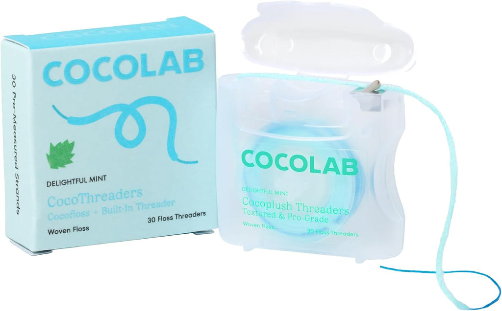 CocoPlush Floss Threaders by COCOLAB, Mint Scent, 30ct, 1-Pack