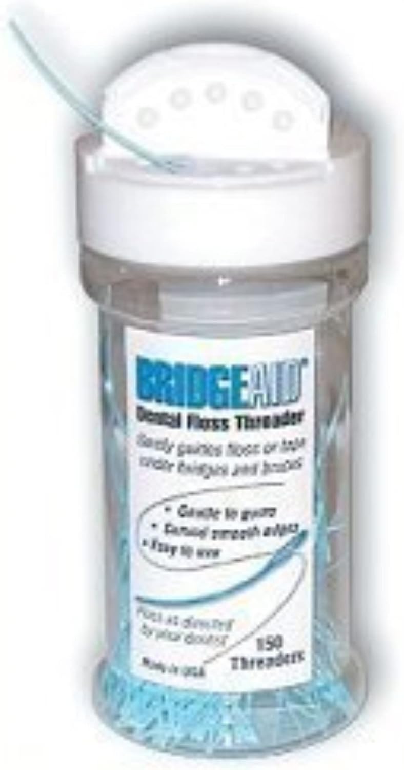 BridgeAid Dental Floss Threader Bottle 150, 2 Pack