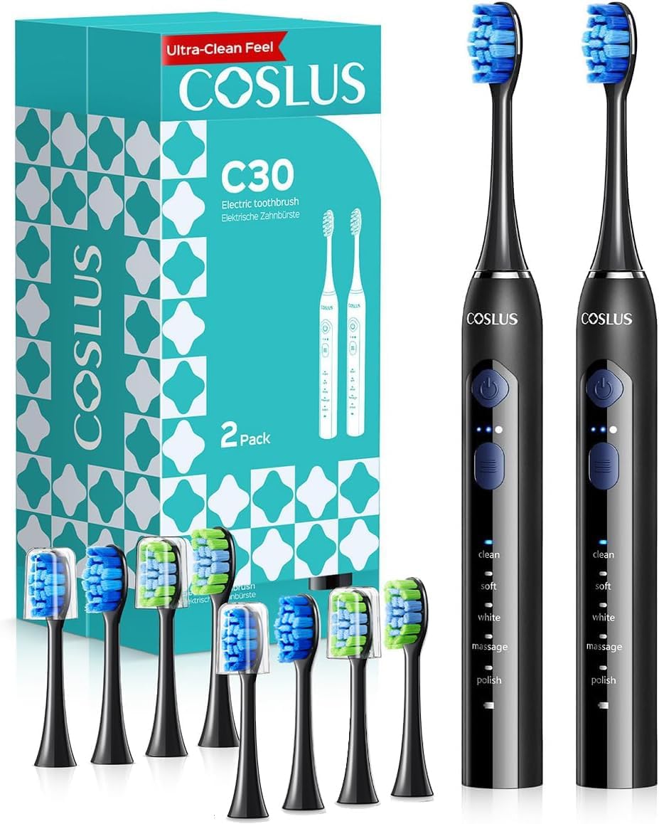 COSLUS C30 Electric Toothbrush for Adults, Effective Yet Gentle Ultra-Clean