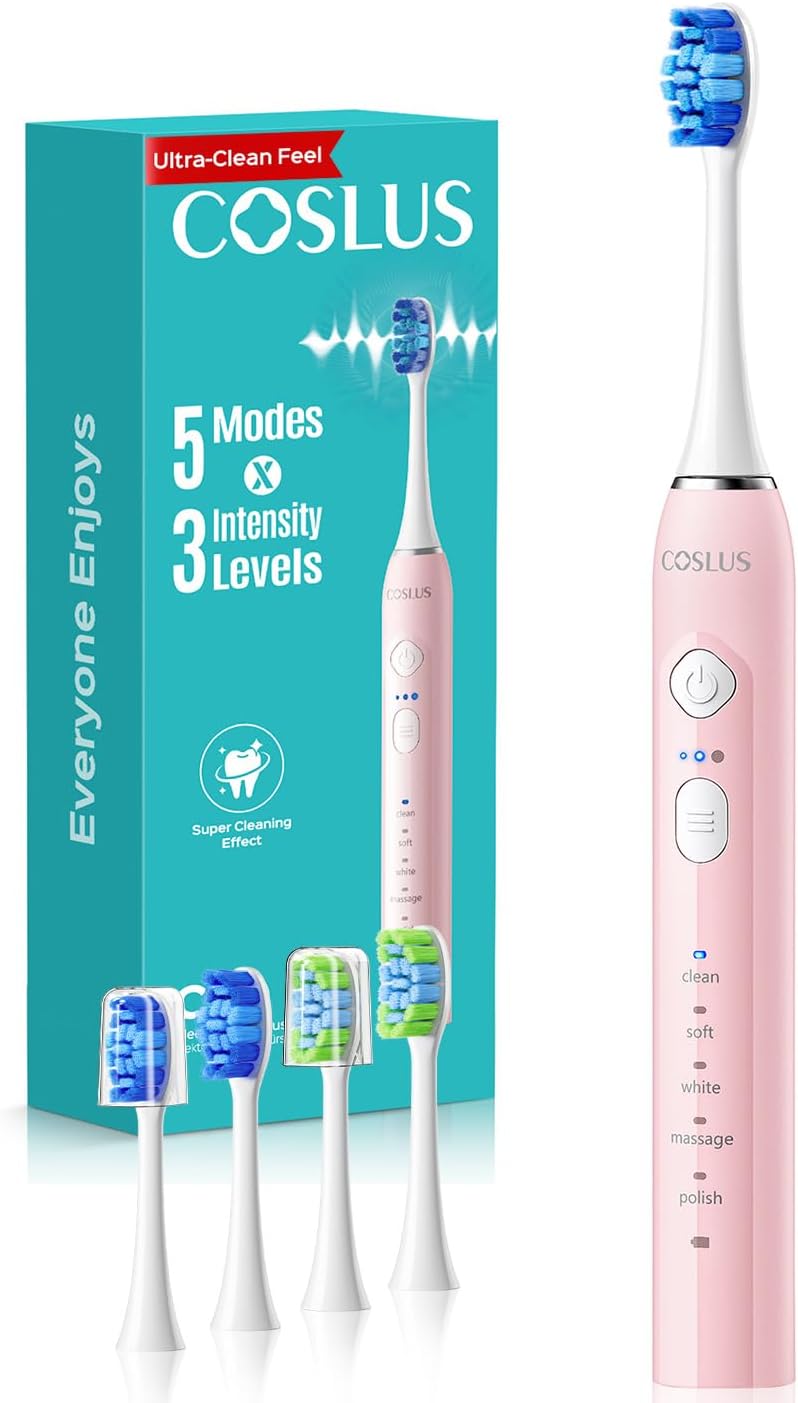 COSLUS C30 Electric Toothbrush for Adults, Effective Yet Gentle Ultra-Clean