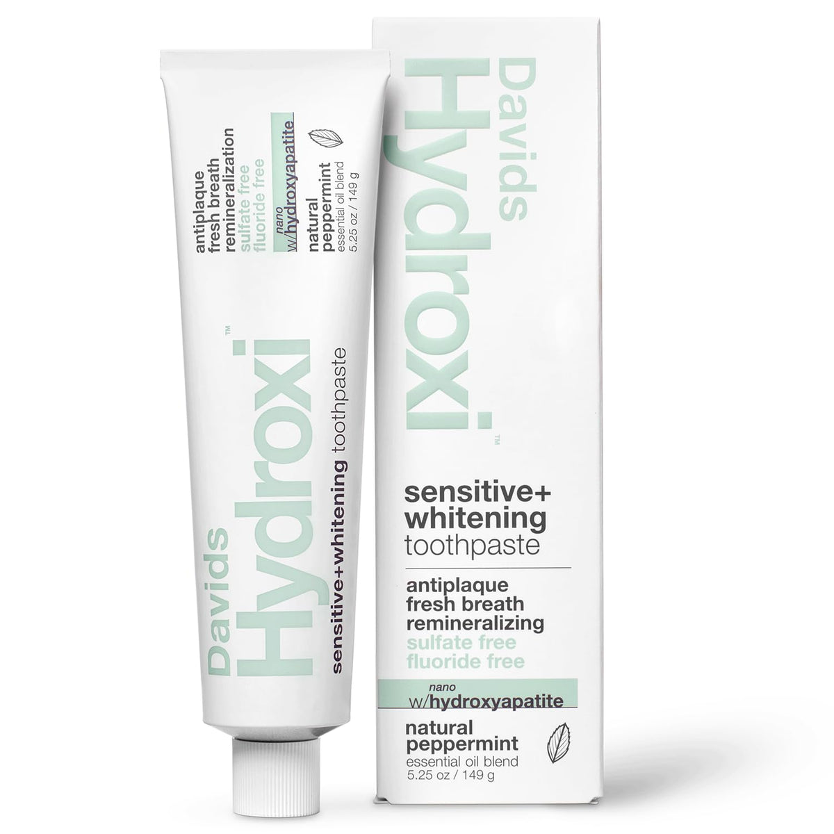 Davids Nano Hydroxyapatite Whitening Enamel Health SLS Free Peppermint 4oz