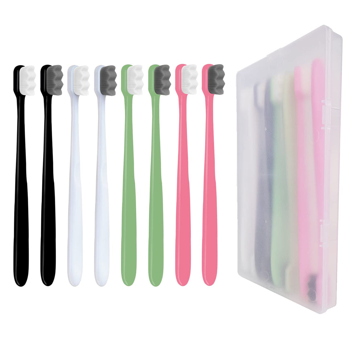 EasyHonor Extra Toothbrush for Sensitive Gums, Micro Fur Manual Toothbrush with 20000 Soft Floss Bristle for Pregnant Women, Elderly, Braces and Gum Recessions, Protect Fragile Gums (6 Pack)