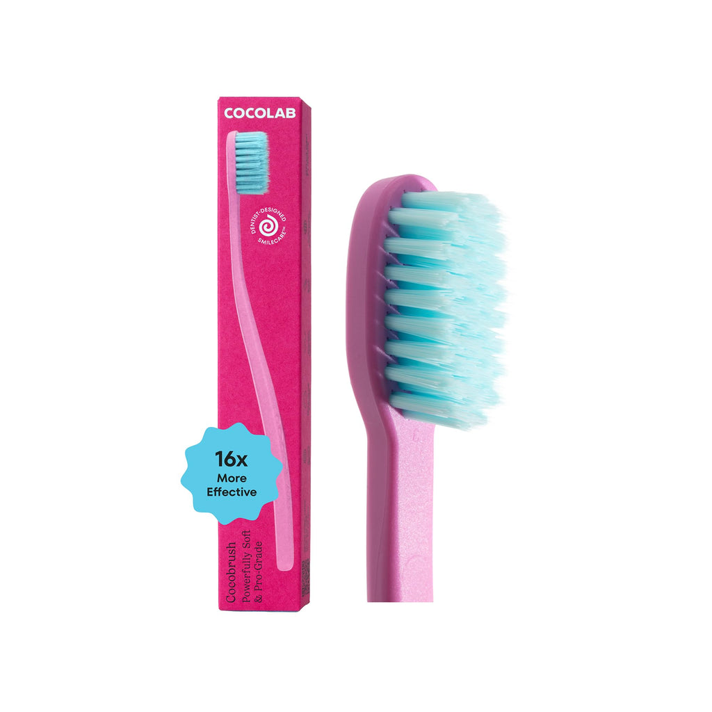Cocobrush Ultra Soft Manual Toothbrush by COCOLAB, Cherry Blossom