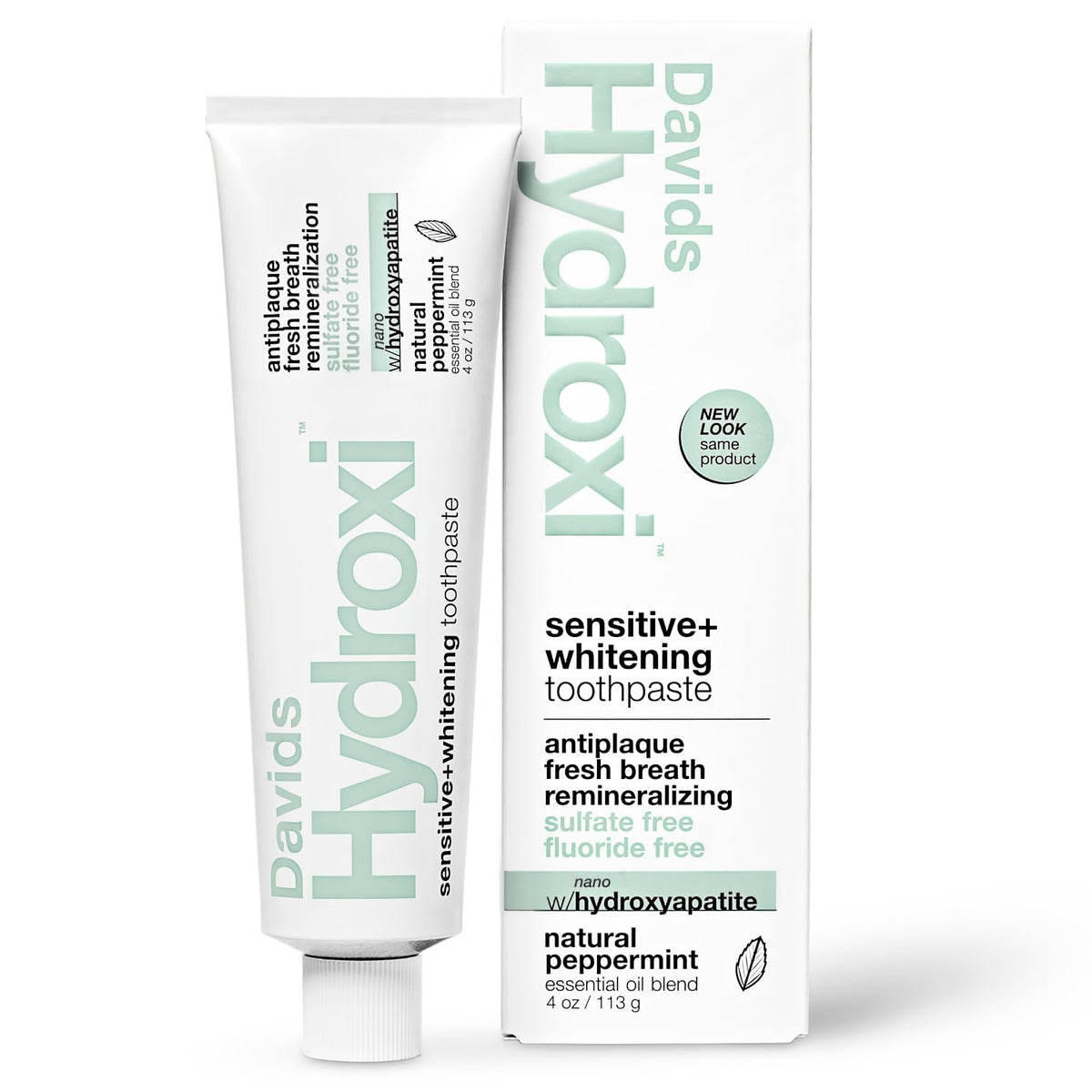 Davids Nano Hydroxyapatite Whitening Enamel Health SLS Free Peppermint 4oz