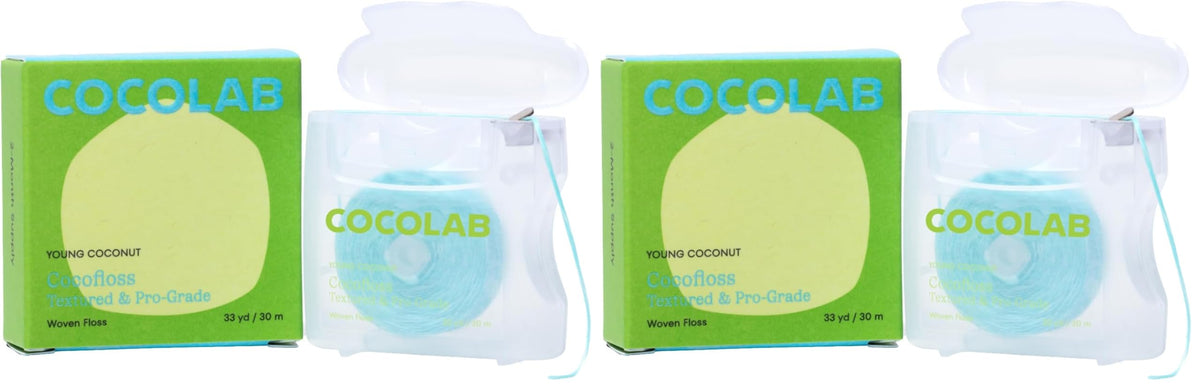 Cocofloss Expanding Woven Dental Floss by COCOLAB, Mint Scent, 3-Pack