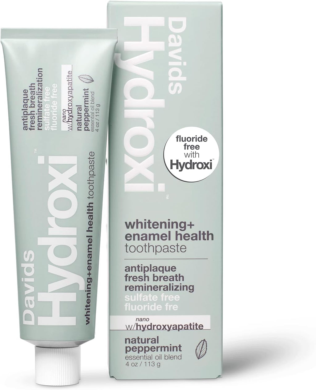 Davids Nano Hydroxyapatite Whitening Enamel Health SLS Free Peppermint 4oz