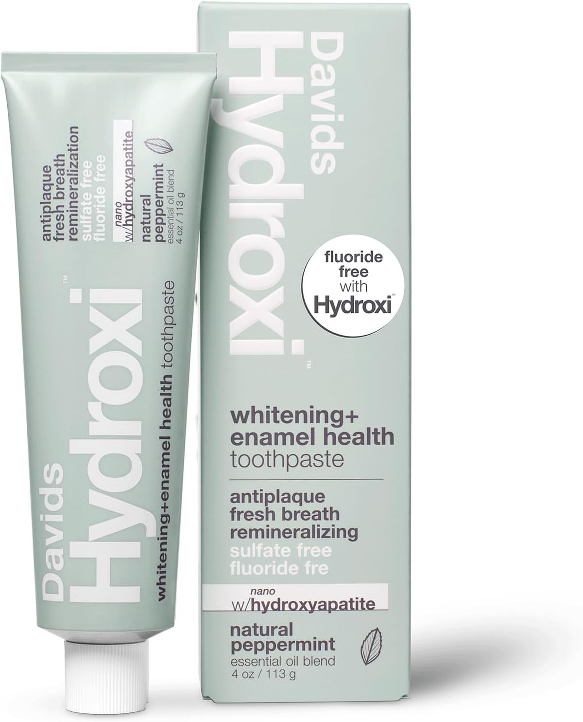 Davids Nano Hydroxyapatite Whitening Enamel Health SLS Free Peppermint 4oz