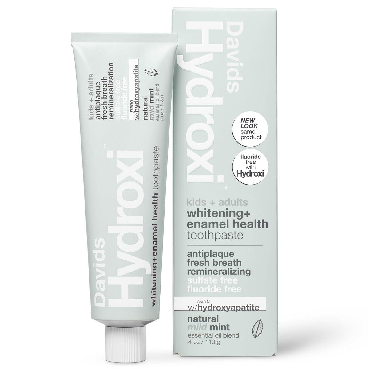 Davids Nano Hydroxyapatite Whitening Enamel Health SLS Free Peppermint 4oz