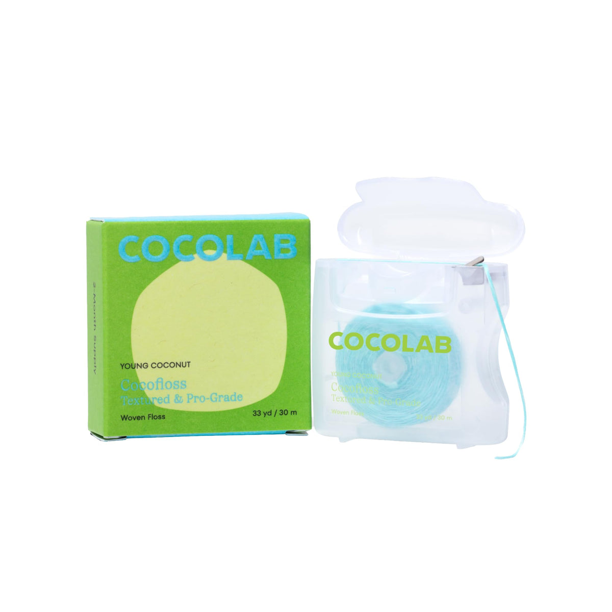Cocofloss Expanding Woven Dental Floss by COCOLAB, Mint Scent, 3-Pack