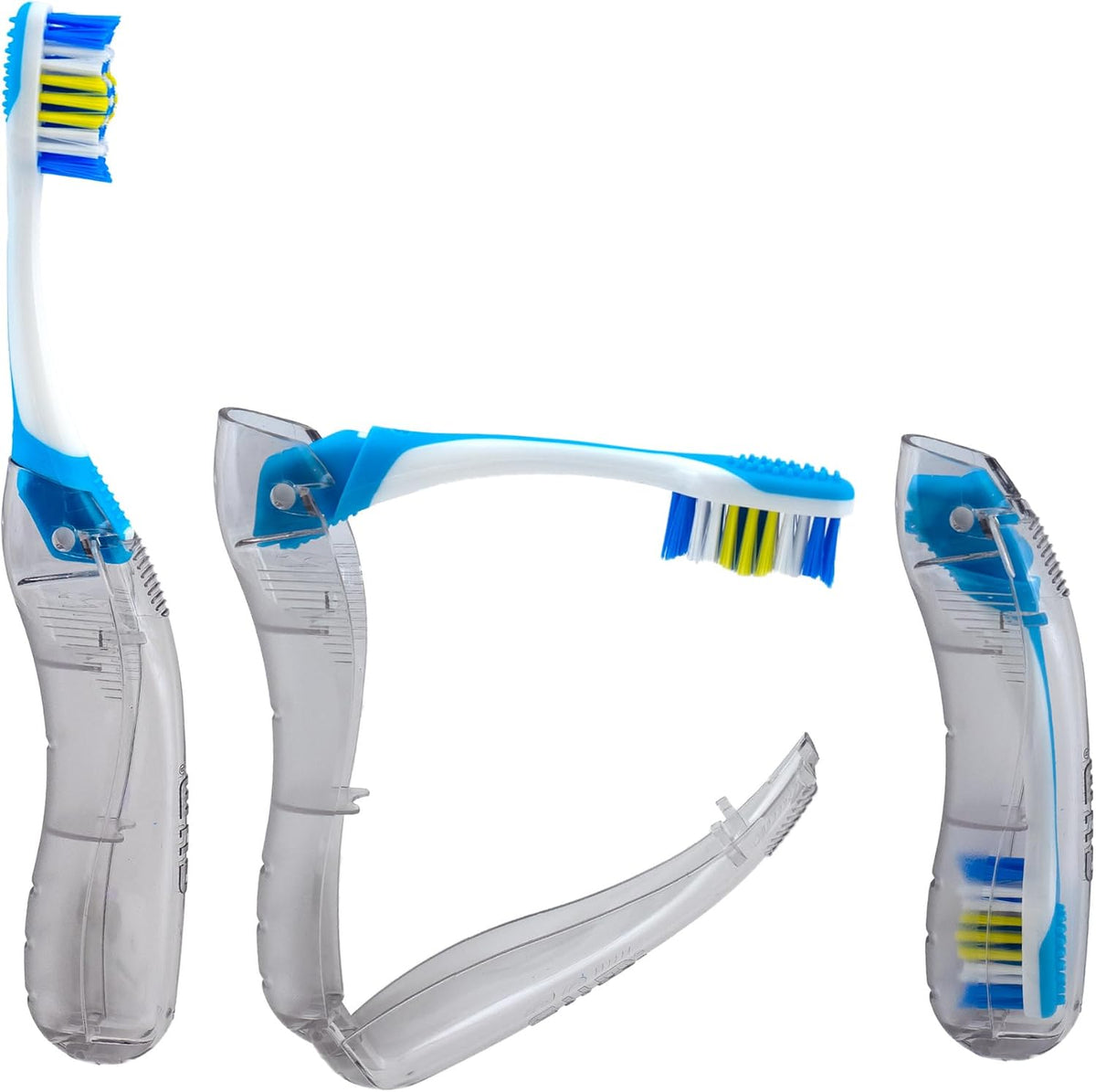 GUM Folding Travel Toothbrush, Soft Bristle, Compact Head, 1 Count (6 Pack)