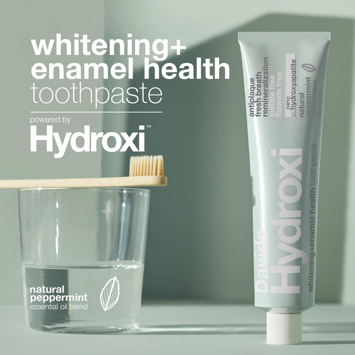 Davids Nano Hydroxyapatite Whitening Enamel Health SLS Free Peppermint 4oz