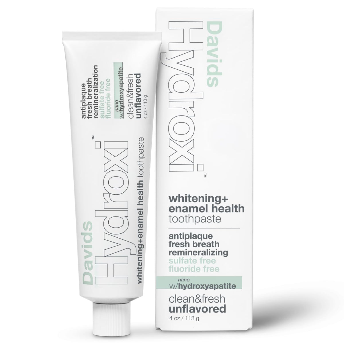 Davids Nano Hydroxyapatite Whitening Enamel Health SLS Free Peppermint 4oz
