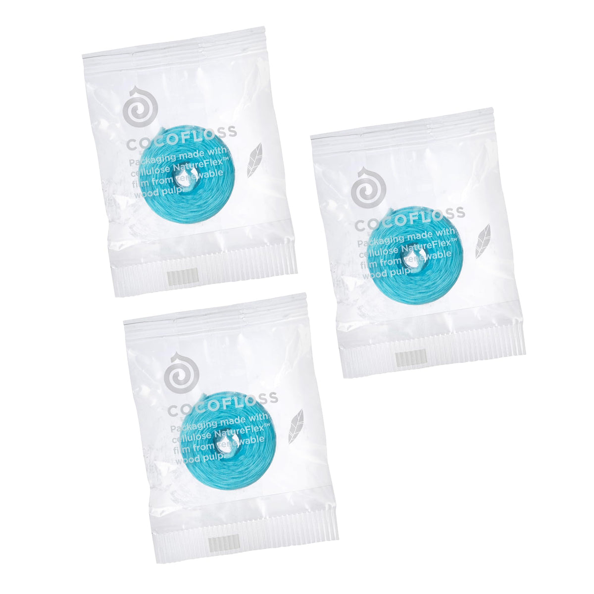 Cocofloss Expanding Woven Dental Floss by COCOLAB, Mint Scent, 4-Pack