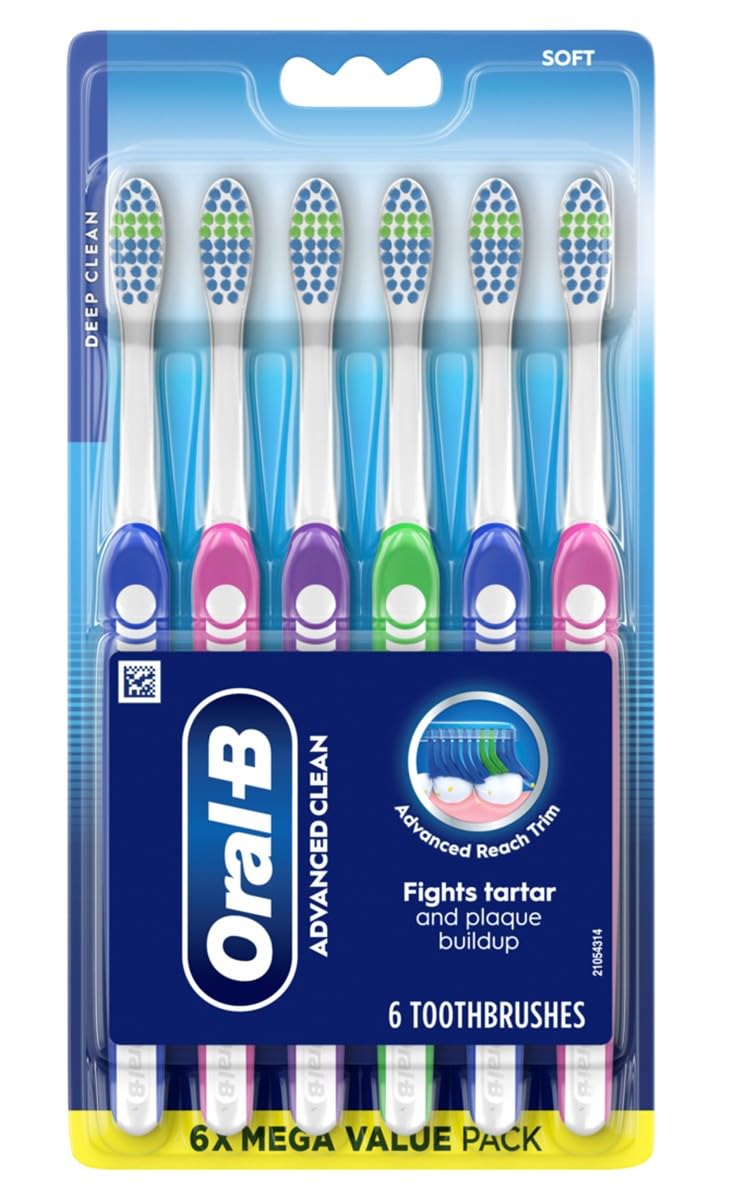 Oral-B Pro Health Fights Plaque & Tartar, 2 Count Soft Manual Toothbrush Pack, Indicator Bristles, Plaque Fighter, Gentle on Teeth