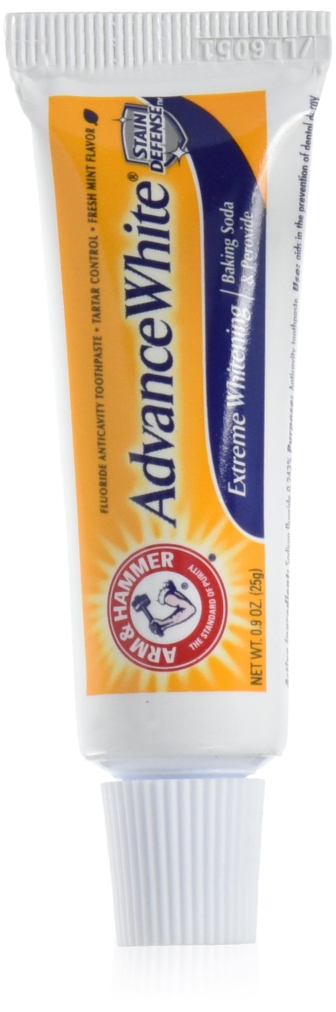 Arm and Hammer Advance Whitening Toothpaste .9 Oz Travel Size 4 Pk.