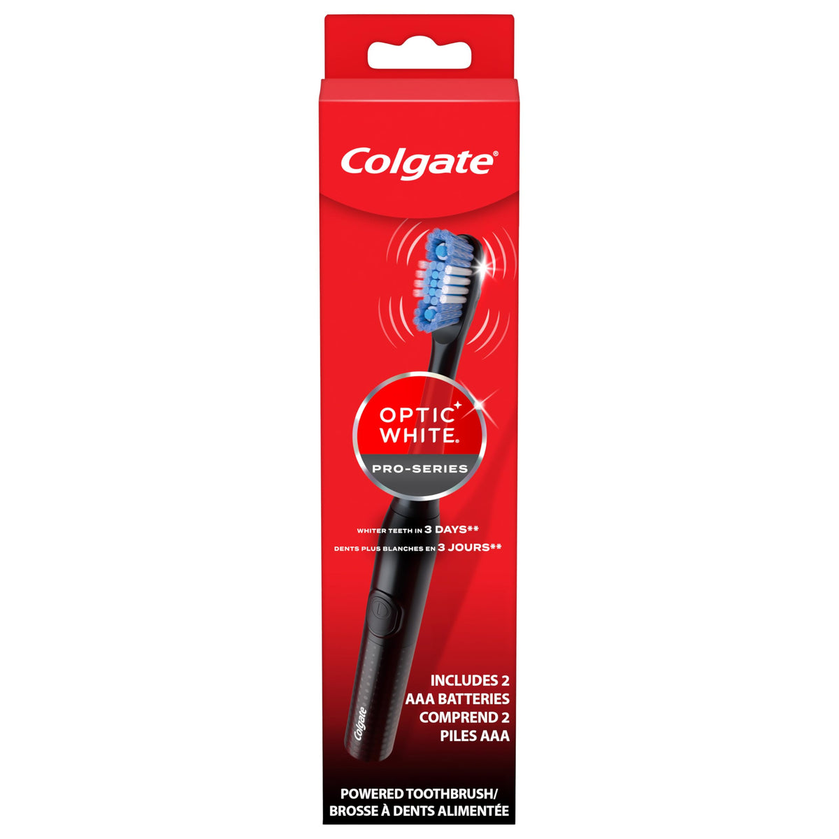 Colgate Optic White Pro-Series Battery Operated Electric Toothbrush, Soft