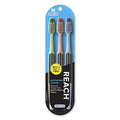 Reach Advanced Design Medium Bristle Toothbrushes, 3 Count