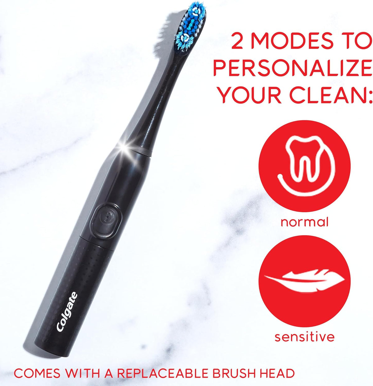 Colgate Optic White Pro-Series Battery Operated Electric Toothbrush, Soft