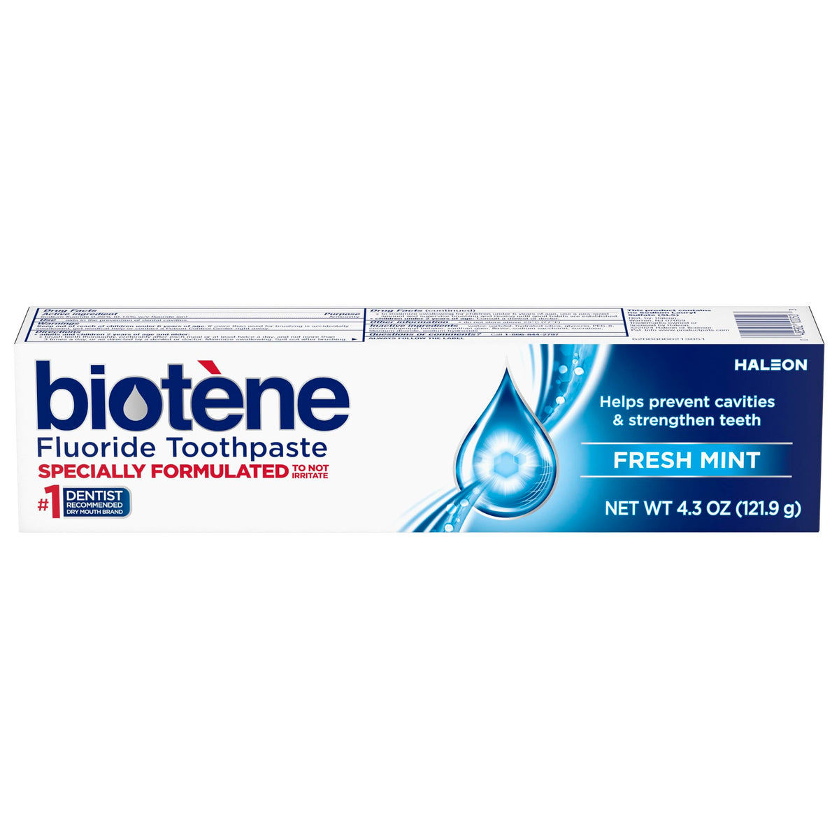 Biotene Fluoride Toothpaste for Dry Mouth Symptoms, Fresh Mint, 4.3 oz