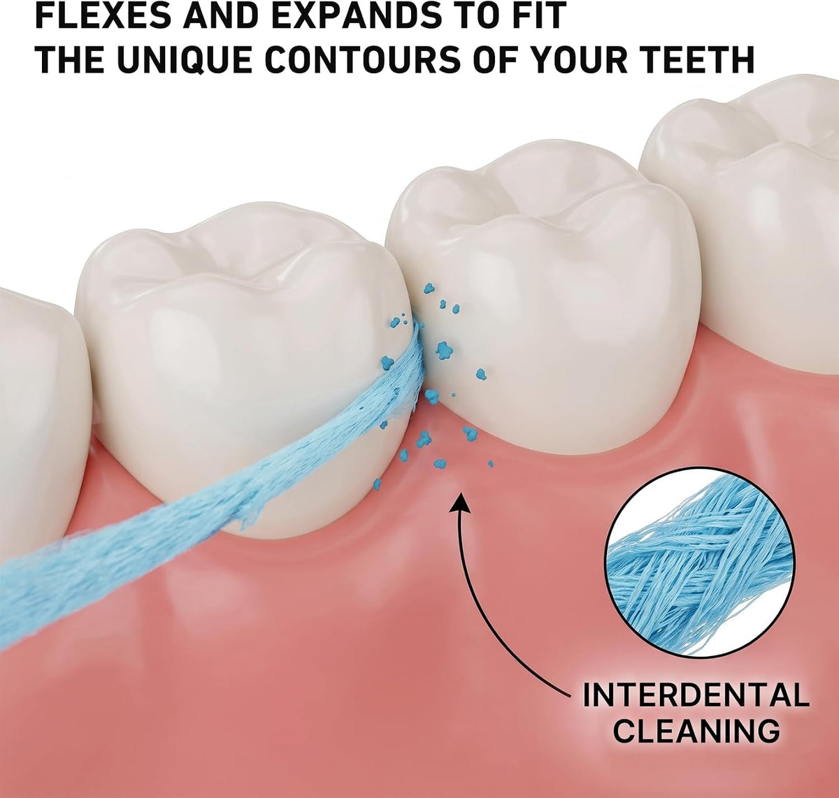 RAZOKO Expanding Woven Dental Floss Infused with Coconut Oil