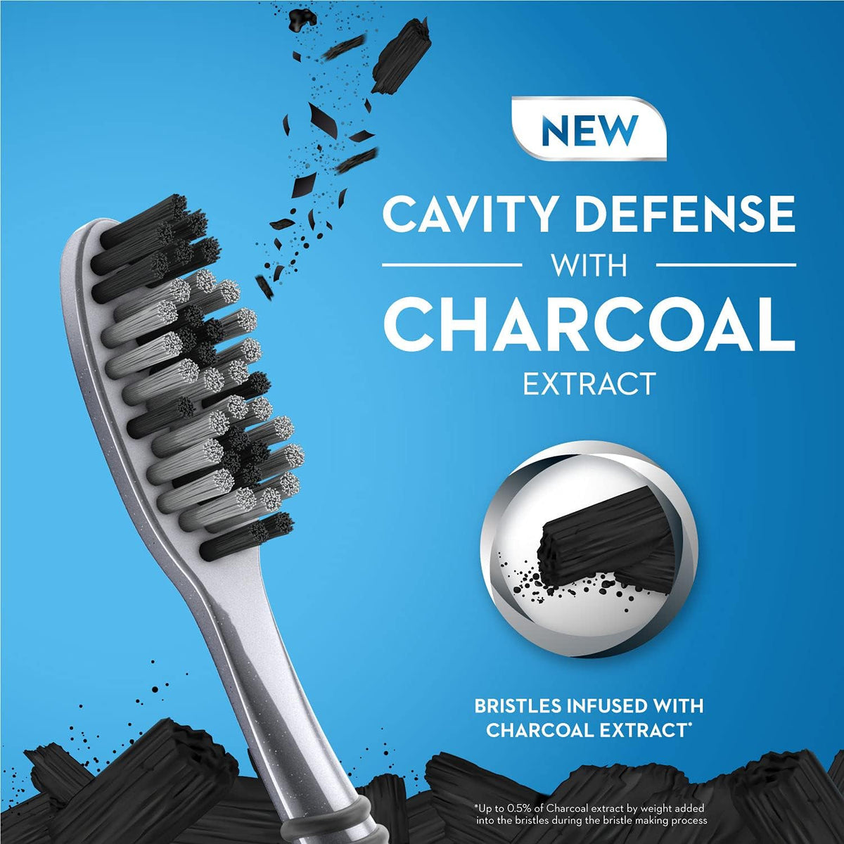 Oral-B Cavity Defense 123 Black Toothbrush � Medium (Pack of 4)