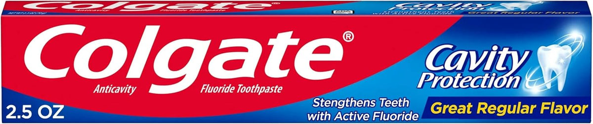 Colgate Cavity Protection Toothpaste with Fluoride - 2.5 ounce + 60% Free - 2 Pack