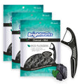 Brightworks ECO Sustainable Floss Picks - 270 Count - PFAS Free -100% Post-Consumer Recycled Plastic, Super Strong Mint-Flavored Floss with Micro-Crystals