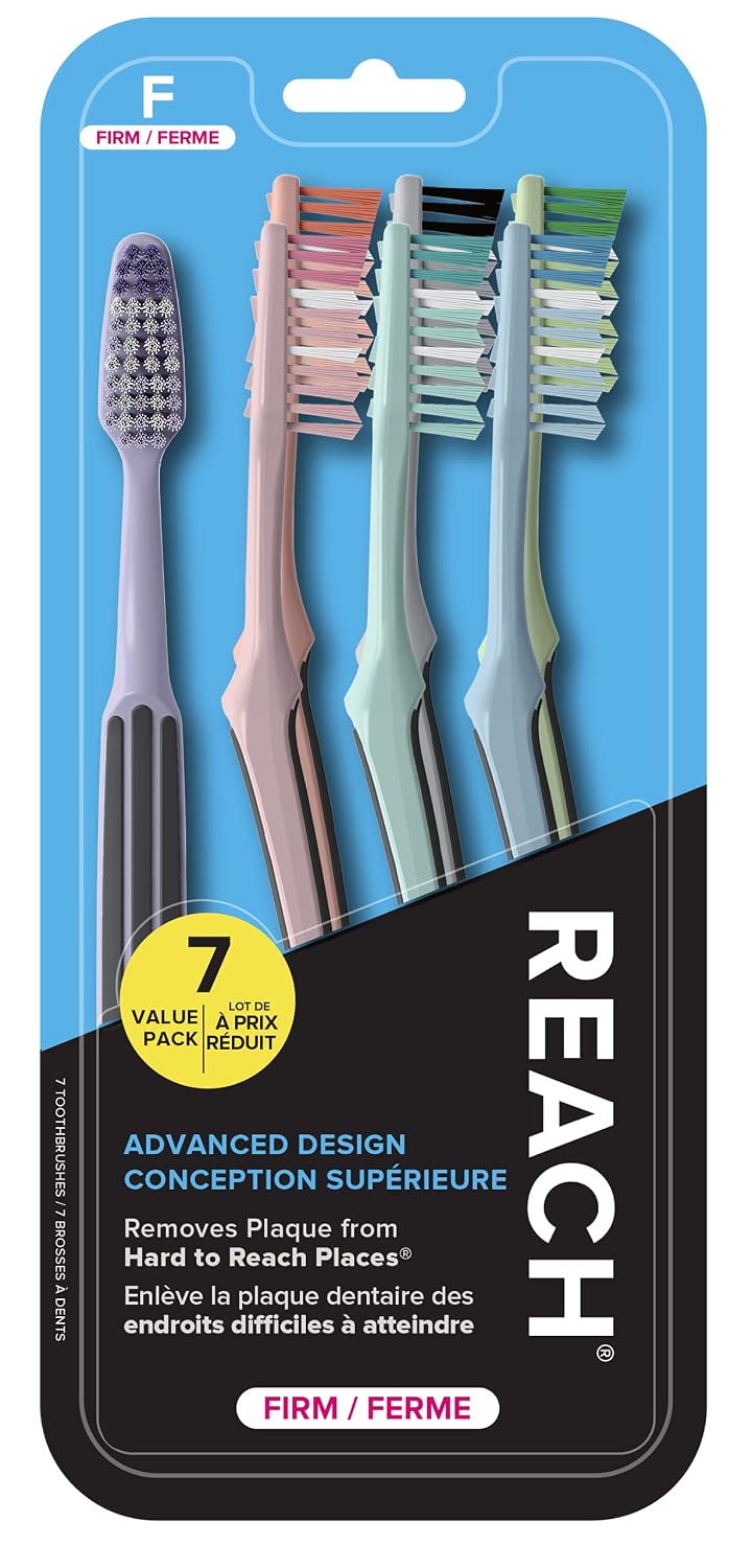Reach Advanced Design Firm Bristle Toothbrushes, 7 Count