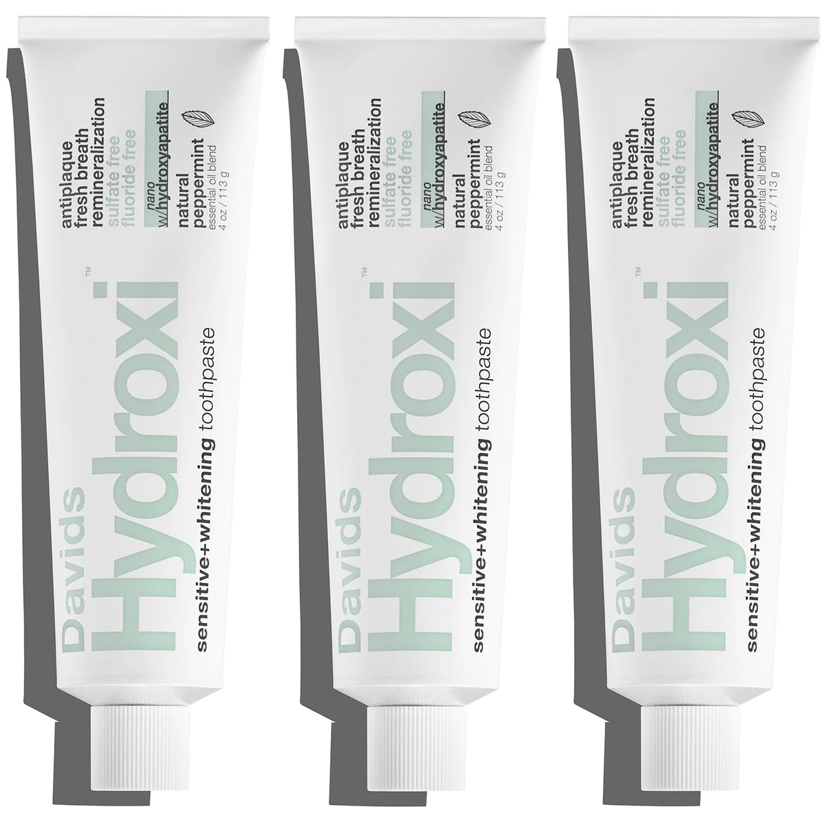 Davids Nano Hydroxyapatite Whitening Enamel Health SLS Free Peppermint 4oz