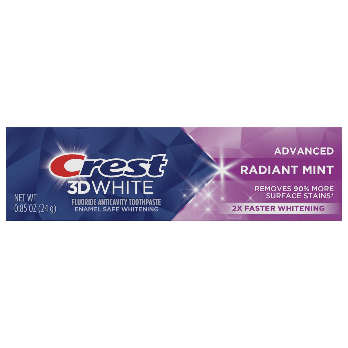 Crest 3D White Advanced, Teeth Whitening Toothpaste for Adults, 3.7 oz, 4 Pack, Cavity Protection Fluoride Toothpaste, Strengthens Enamel, Travel Size Toiletries