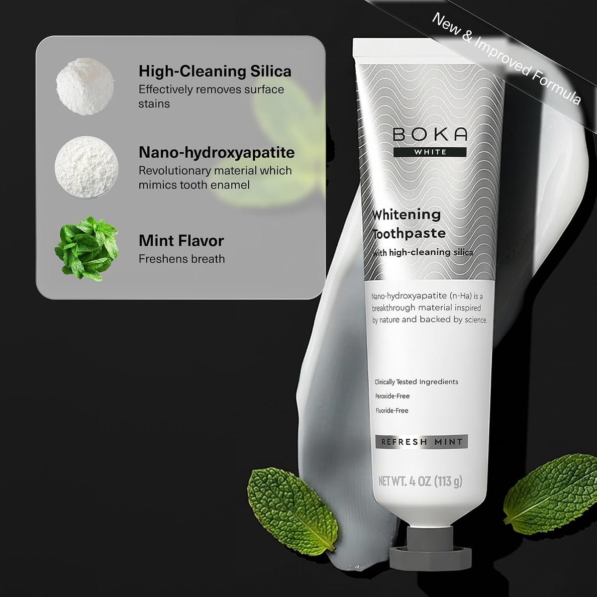 Boka Toothpaste - Nano Hydroxyapatite Toothpaste, Fluoride Free Toothpaste