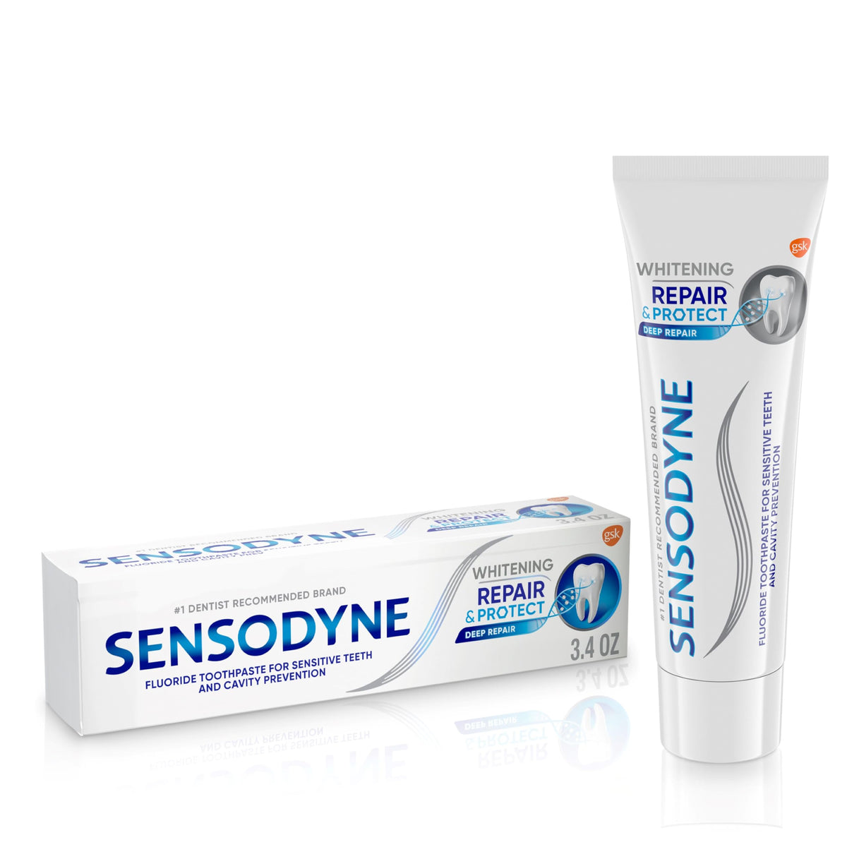 Sensodyne Repair and Protect Whitening Toothpaste, 3.4 oz (Pack of 2)