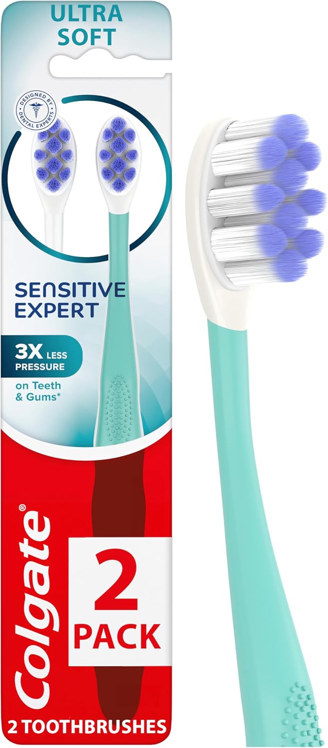 Colgate Sensitive Expert Toothbrush, Extra Soft, 2 Pack