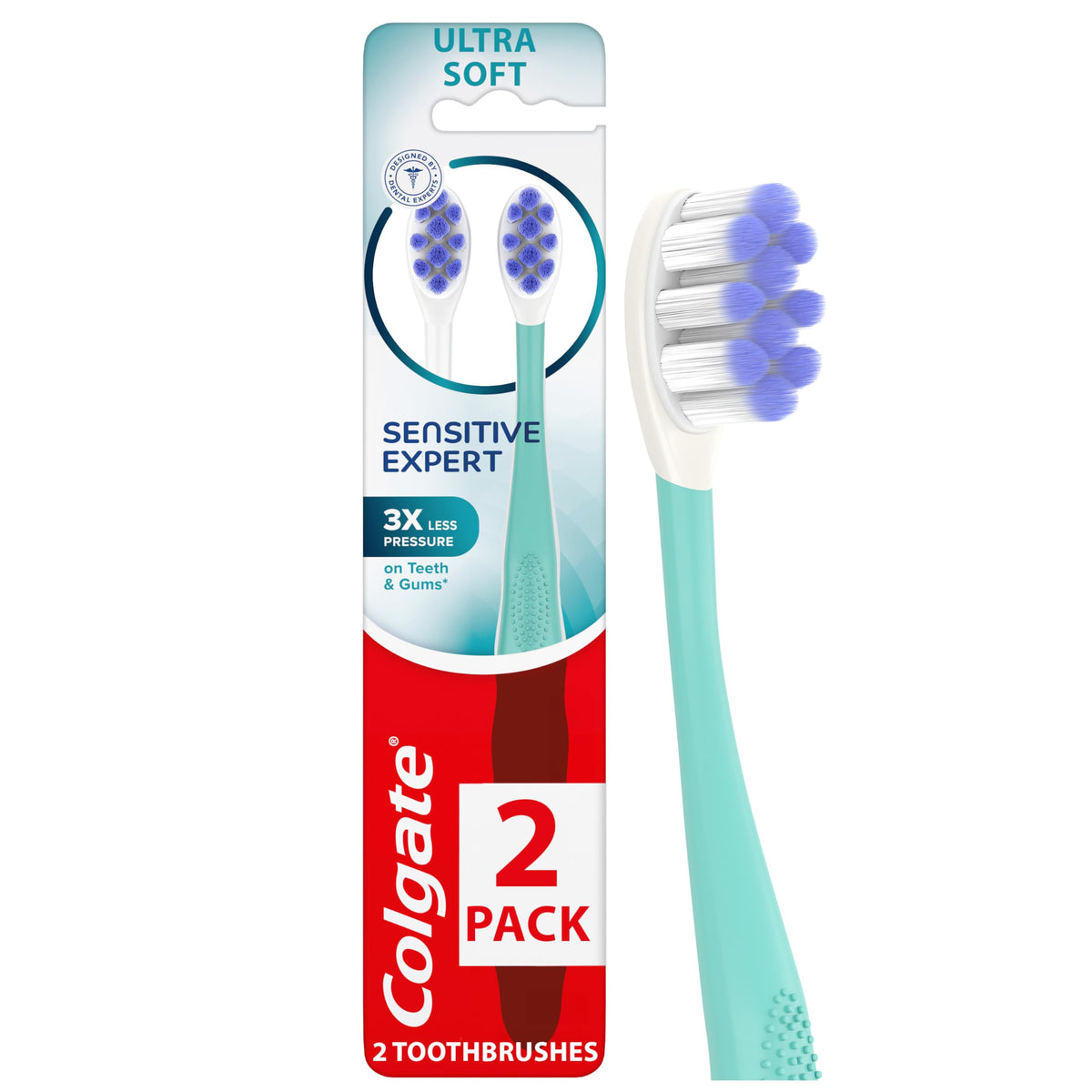 Colgate Sensitive Expert Toothbrush, Extra Soft, 2 Pack