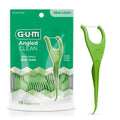 GUM Angled Clean Dental Floss Picks, Fresh Mint Flossers, 75 Count (4 Pack)