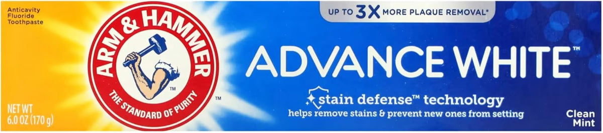 Arm and Hammer Advance Whitening Toothpaste .9 Oz Travel Size 4 Pk.
