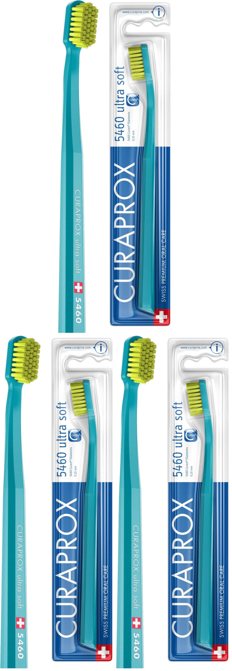 Curaprox CS 5460 Ultra-Soft Toothbrush, Random Color, Single Pack