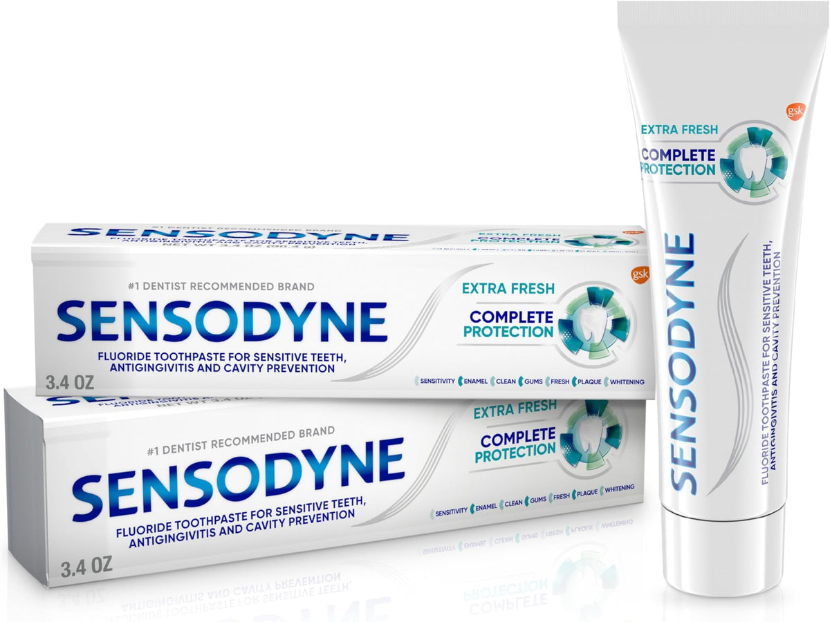 Sensodyne Complete Protection Extra Fresh Toothpaste, 3.4 oz (Pack of 2)