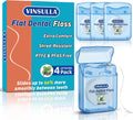 VINSULLA Flat Dental Floss, Mint Dental Tape, 4 Pack (220 Yd)