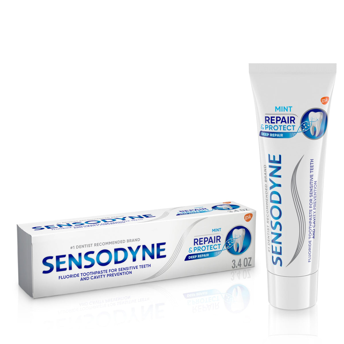 Sensodyne Repair and Protect Whitening Toothpaste, 3.4 oz (Pack of 2)