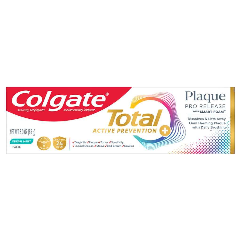 Colgate Total Plaque Pro Release Toothpaste for Gum Health, Mint, 3 oz
