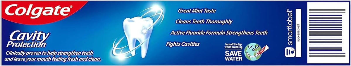 Colgate Cavity Protection Toothpaste with Fluoride - 2.5 ounce + 60% Free - 2 Pack