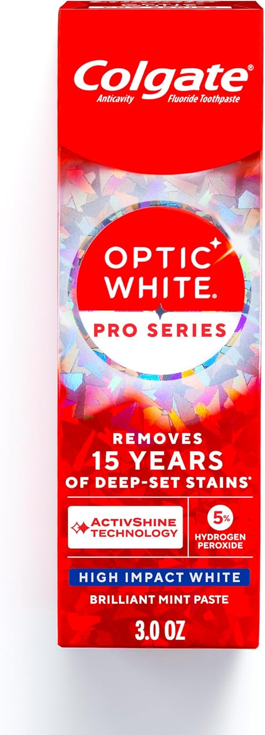 Colgate Optic White Pro Series Whitening Toothpaste, High Impact White, 3oz