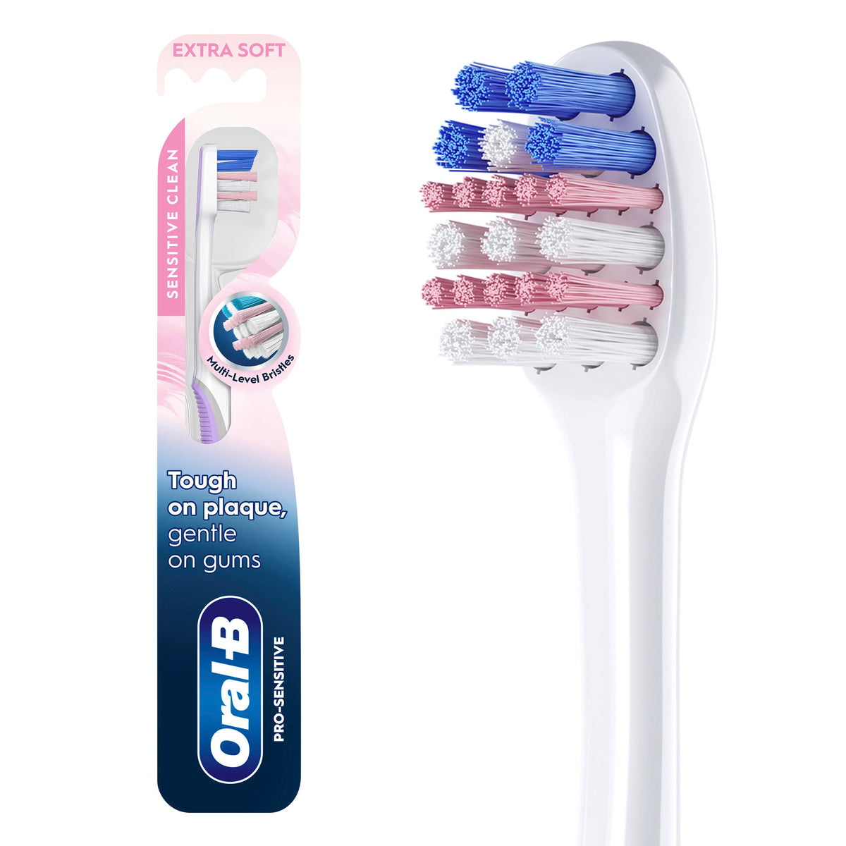 Oral-B Gum Care Sensitive toothbrushes, 2 Count tootbrush Extra Soft, Gentle on Teeth, Gentle on Gums, Extra Soft Tooth Brush, Compact Toothbrush