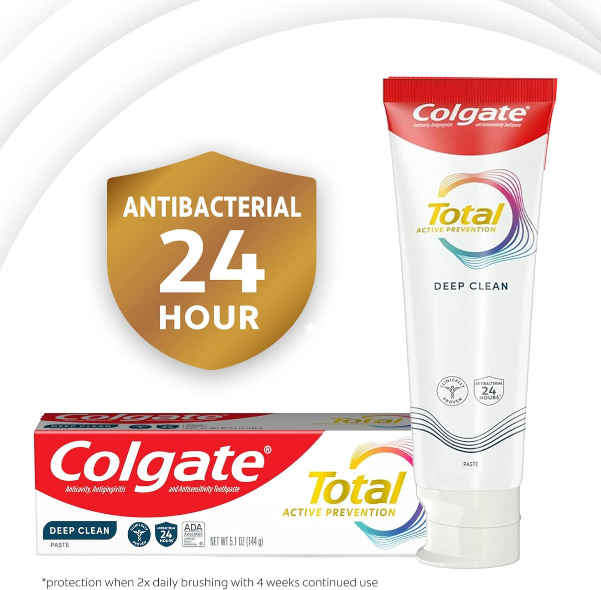 Colgate Total Deep Clean Toothpaste, Mint, 3 Pack, 5.1 oz